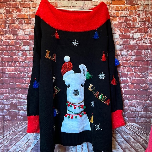 Adorable NWT Llama Christmas Sweater! - Picture 1 of 4